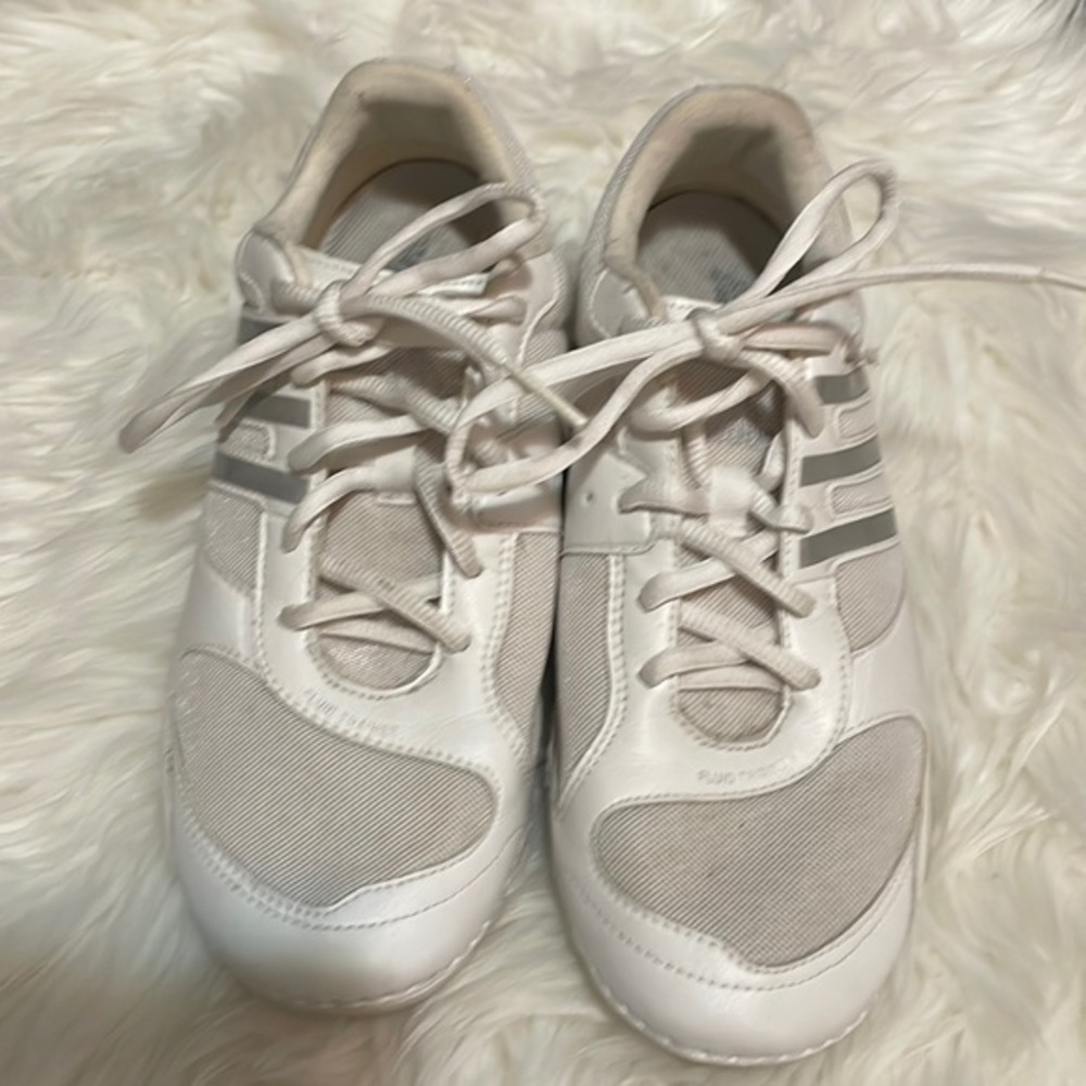 Adidas white sneakers size 8